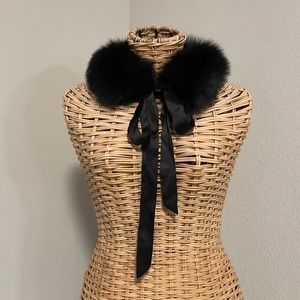 Real Fox Fur Black Collar, Sz. O/S.